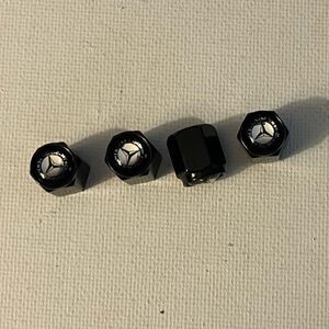 Mercedes Benz Logo valve Stem caps in black set of 4 NWT
